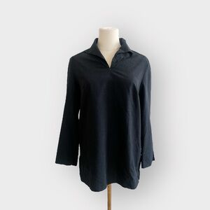 LOUIS VUITTON Uniform Collared Wool Top (Sz 38)
